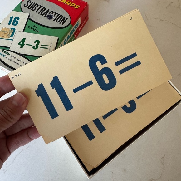 Whitman Flash Cards Set - Set of TWO Large and Small / Subtraction / Multiply - Picture 3 of 10